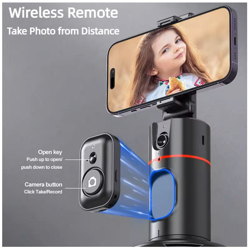 Trípode 360° Seguimiento Facial Automático con Control Remoto