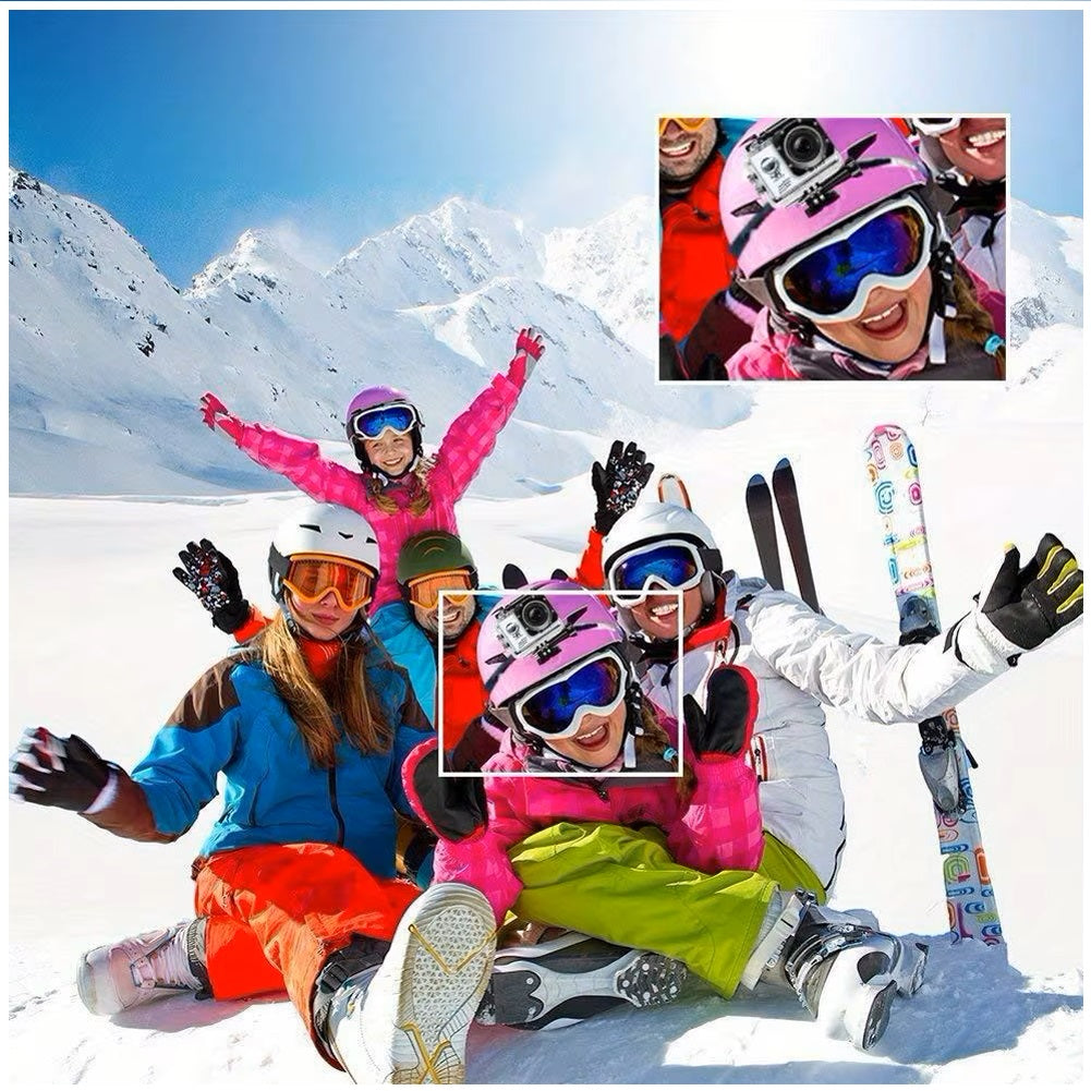Cámara Deportiva HD 1080 Portátil Impermeable 30mt Gran Angular 140°