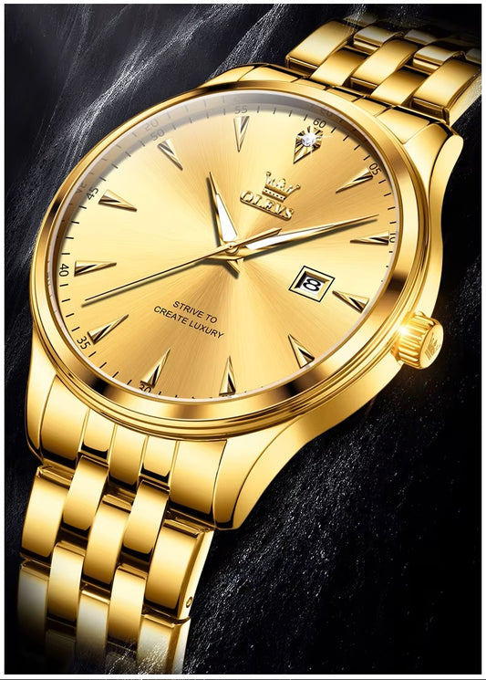 Reloj de Pulsera Dorado para Mujer con Movimiento Japonés