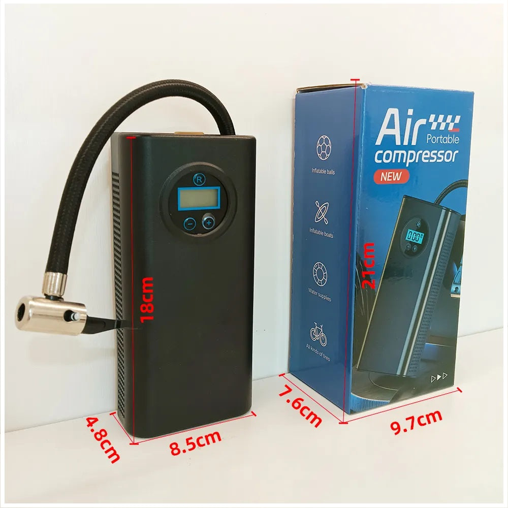 Compresor de Aire Portátil 12V Digital Inflador Multiuso