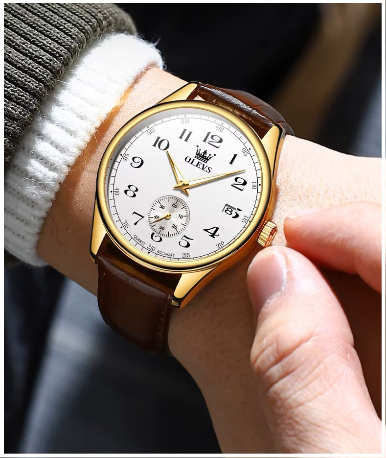 Reloj Análogo para Hombre con Movimiento Cuarzo Preciso Diseño Clásico