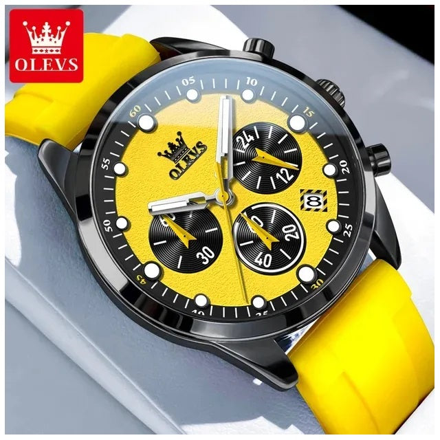 Reloj Deportivo Multifuncional para Hombre con Cronógrafo, Calendario
