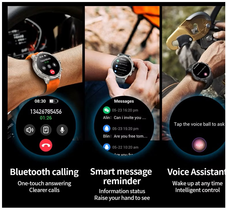 Reloj Inteligente V99 AMOLED 1.85 Batería 710mAh, Llamadas Bluetooth Salud