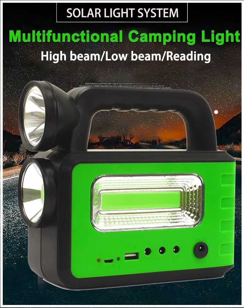 Kit Solar Sistema Iluminación LED Recargable Camping Emergencias USB