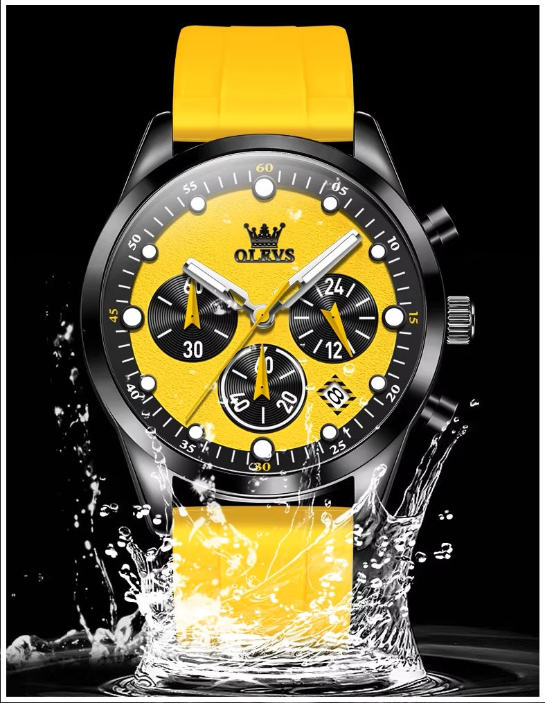 Reloj Deportivo Multifuncional para Hombre con Cronógrafo, Calendario
