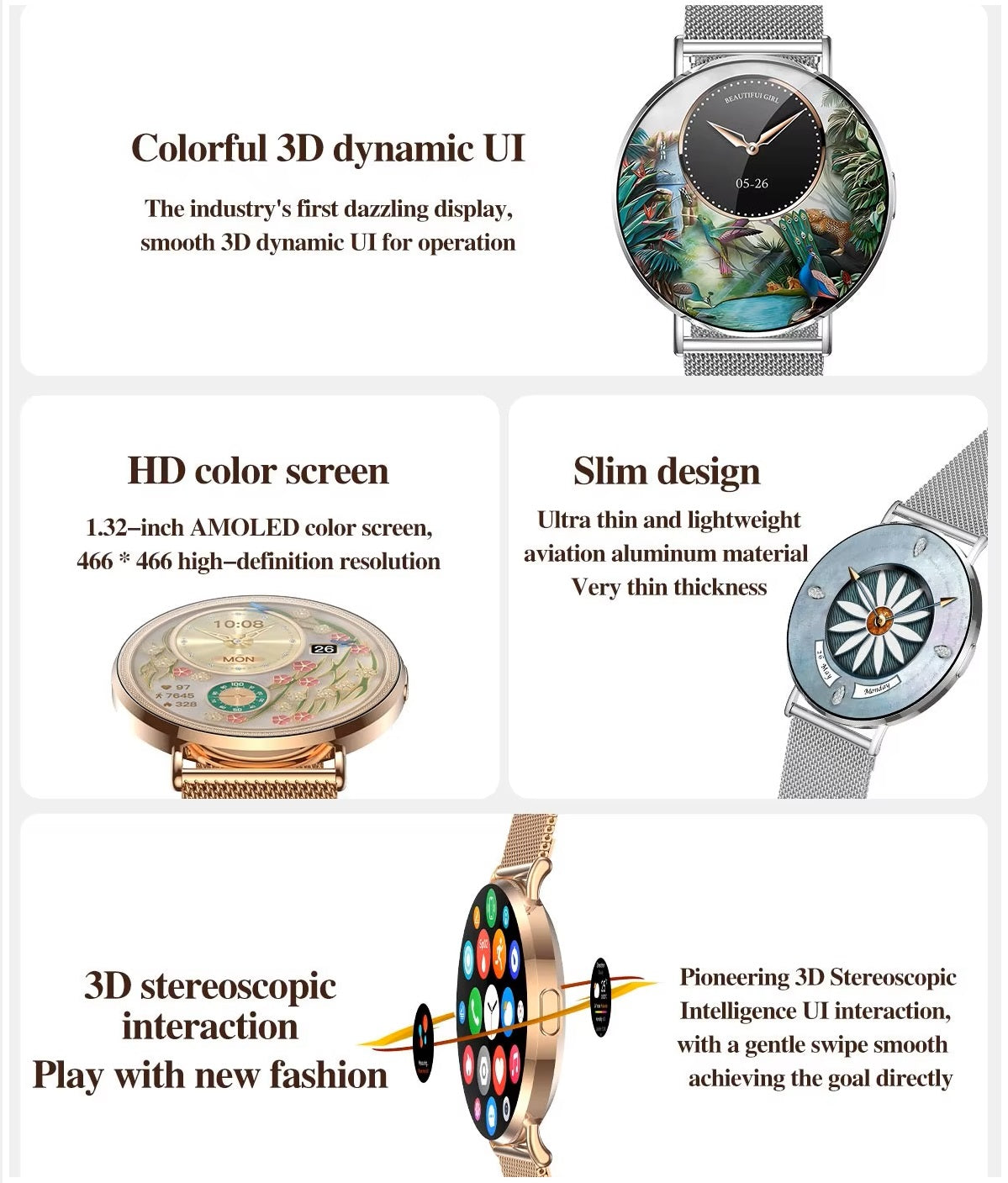 Reloj Inteligente Smartwatch Bluetooth KM88 AMOLED 466x466 200mAh IP67