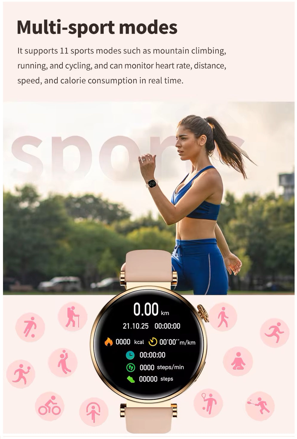 Smartwatch GT4 Mini para Mujer Pantalla IPS Llamadas Bluetooth