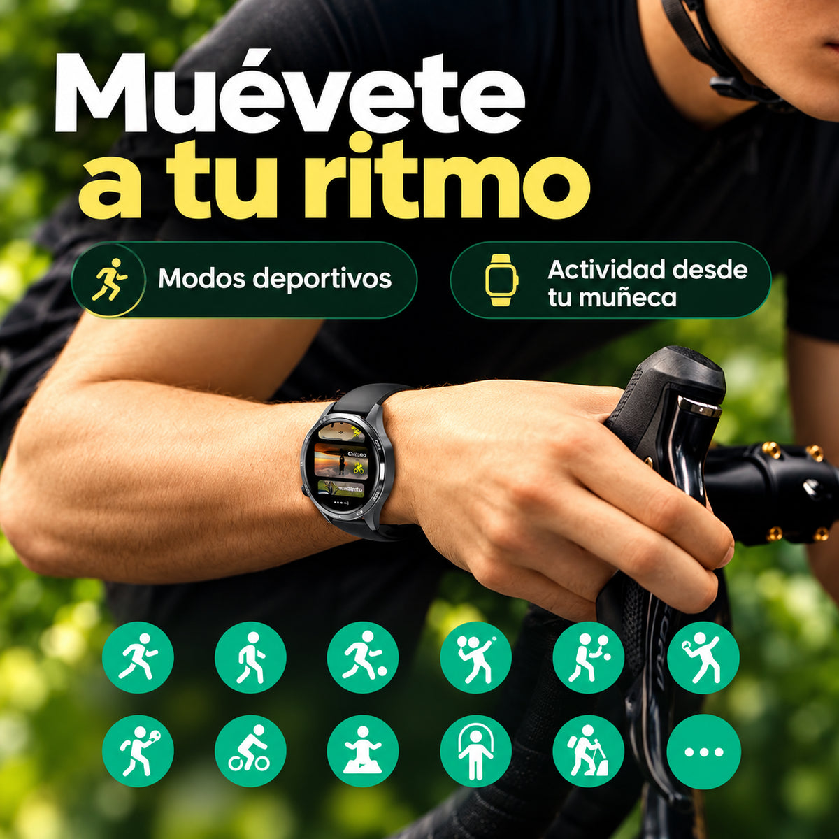Smartwatch GT5 Pro 300 mAh con asistente de voz · información en castellano