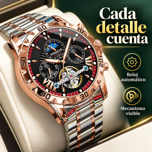 Reloj automático hombre con tourbillon y calendario · información en castellano