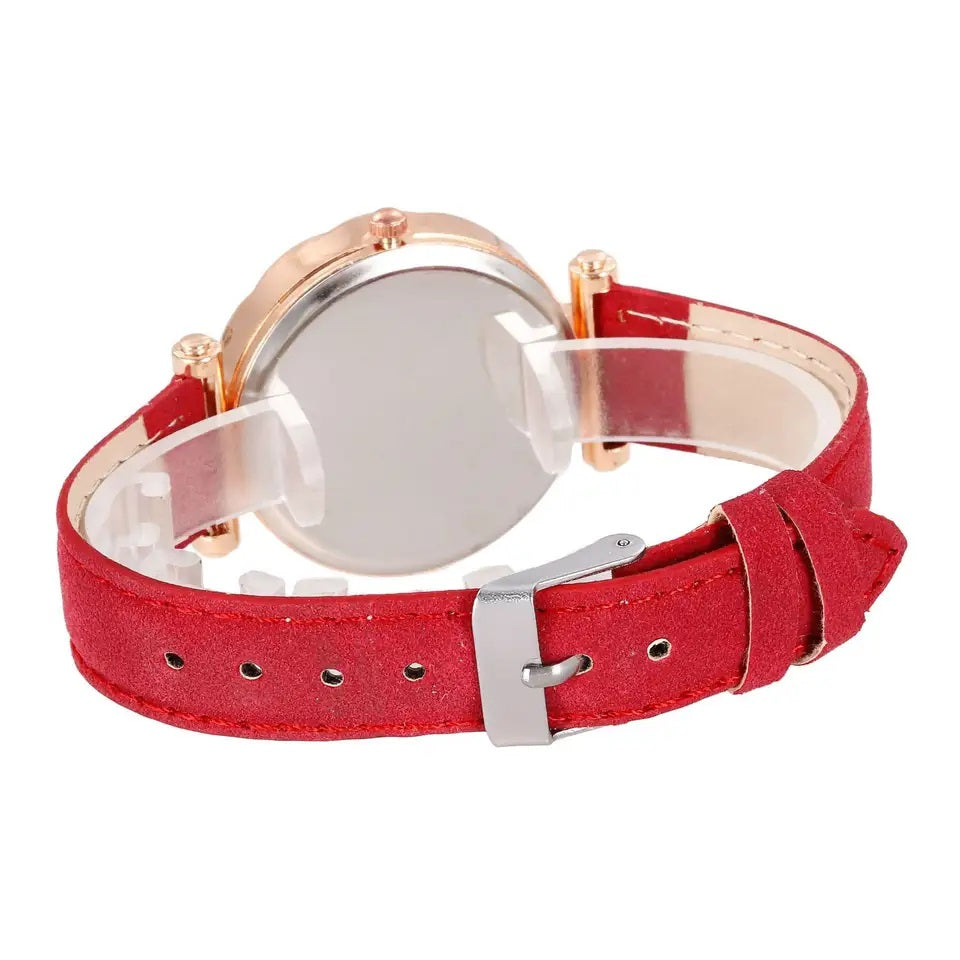 Set de lujo para Mujeres con Reloj Colgante Aros Anillo y Pulsera