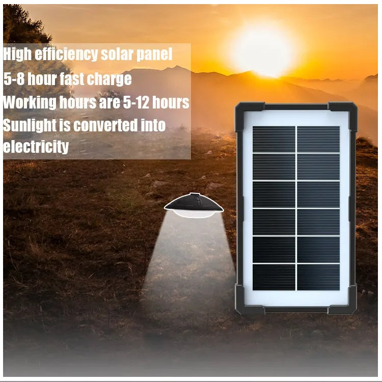 Kit Solar Portátil Panel Solar Iluminación LED y Cargador USB 30W