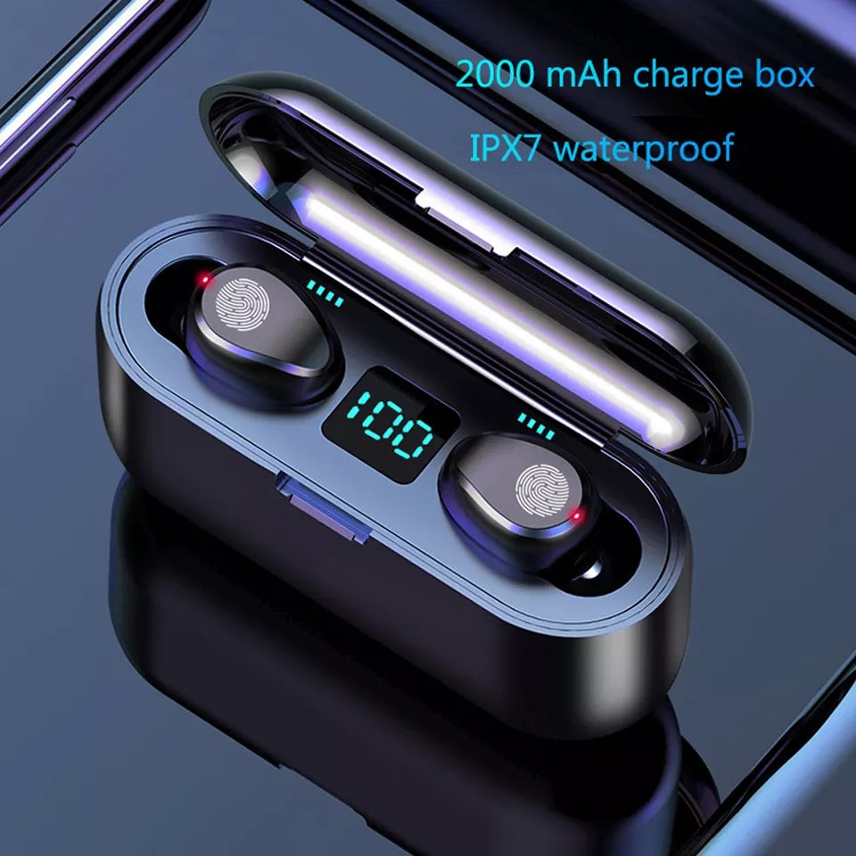 Audífonos inalámbricos Bluetooth In-Ear F9 V 5.0 BLANCO