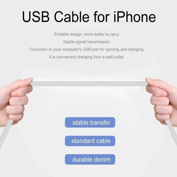 Cable Conector Lightning Para iPhone O iPad 1 Metro Rápido