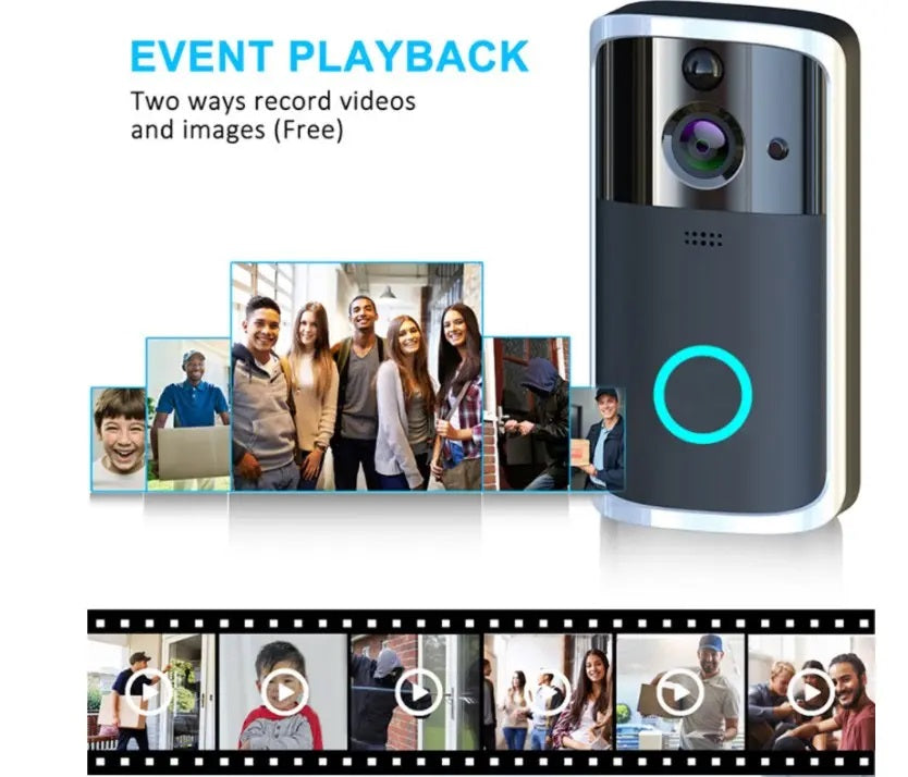 Cámara inteligente Portero Wifi DoorBell con Timbre para Smartphone