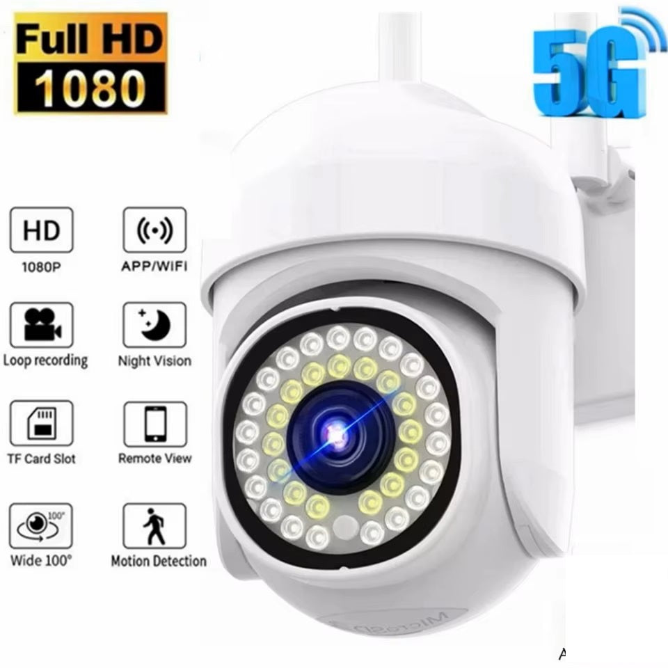 Cámara de Seguridad WiFi Monitoreo 360° Full HD 110° Visión Detección