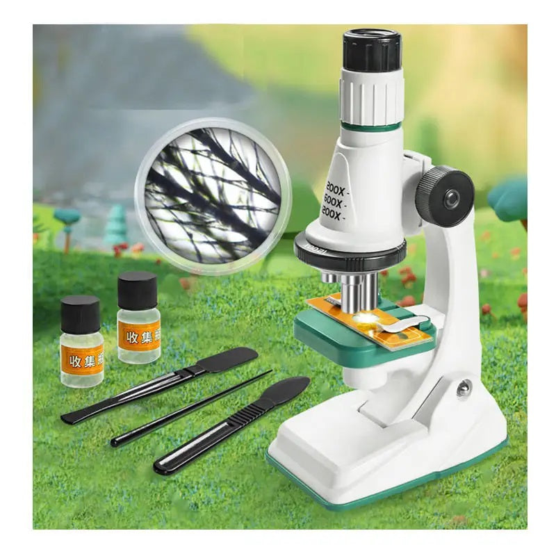 Microscopio Educativo Infantil 1200X Luz LED Lentes HD