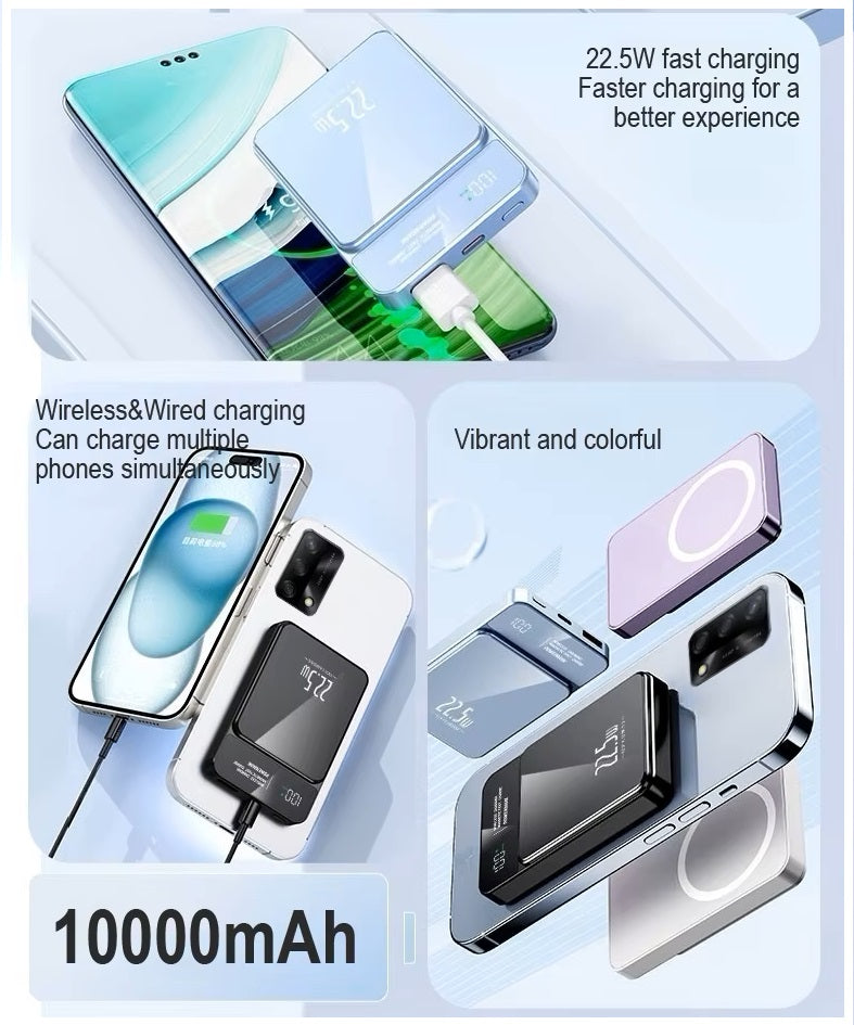 Batería Portátil Power Bank Magnética carga Inalámbrica 30000 mAh 22W