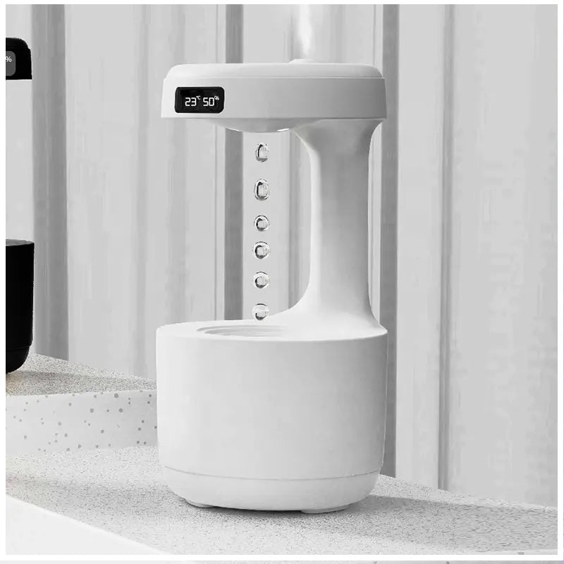 Humidificador Antigravedad Reloj, Luz Cálida y Capacidad de 600 ml