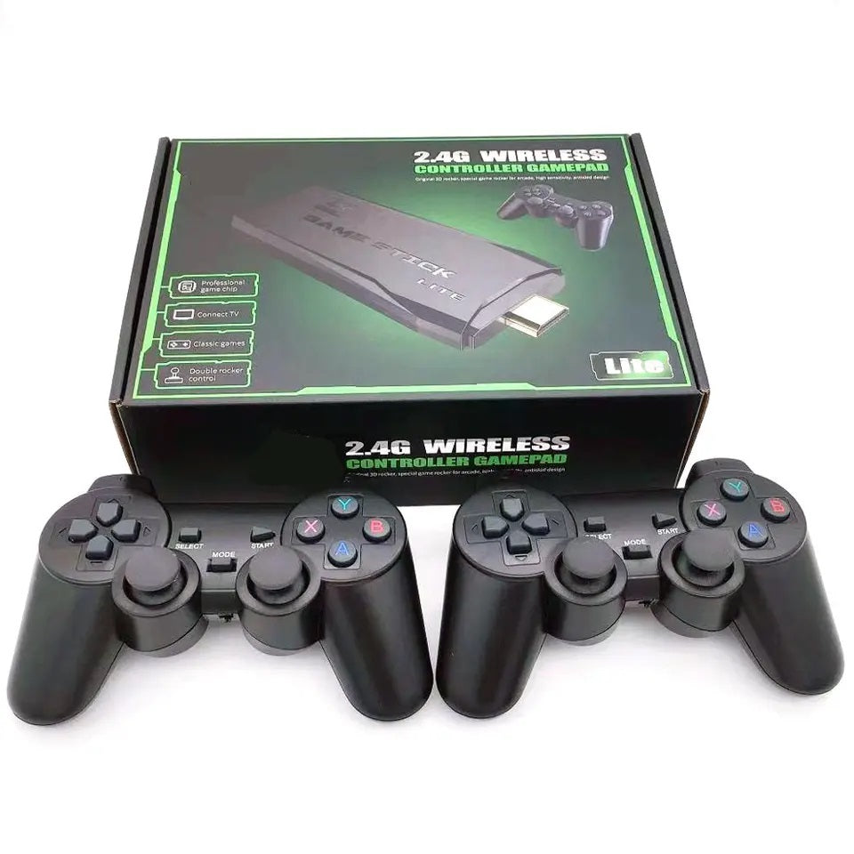 Consola de Videojuegos Stick 4K 10 mil Juegos 2 Controles Inalámbricos