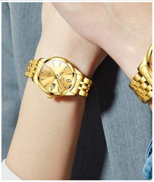 Reloj de Pulsera Dorado para Mujer con Movimiento Japonés