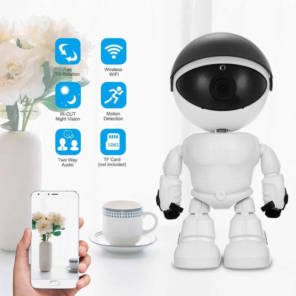 Cámara de Vigilancia Inteligente Robot Detección de Movimiento