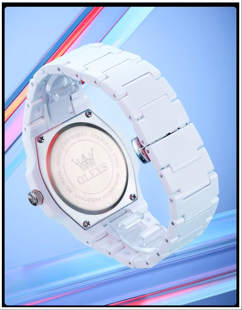 Reloj Deportivo Cuadrado Correa de Resina Moderno y Resistente al Agua