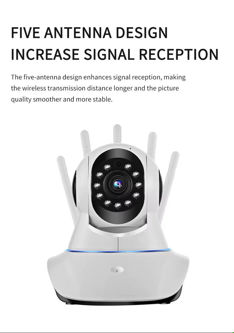 Cámara Inteligente A1 Rotación 360° Full HD 1080P y Visión Nocturna