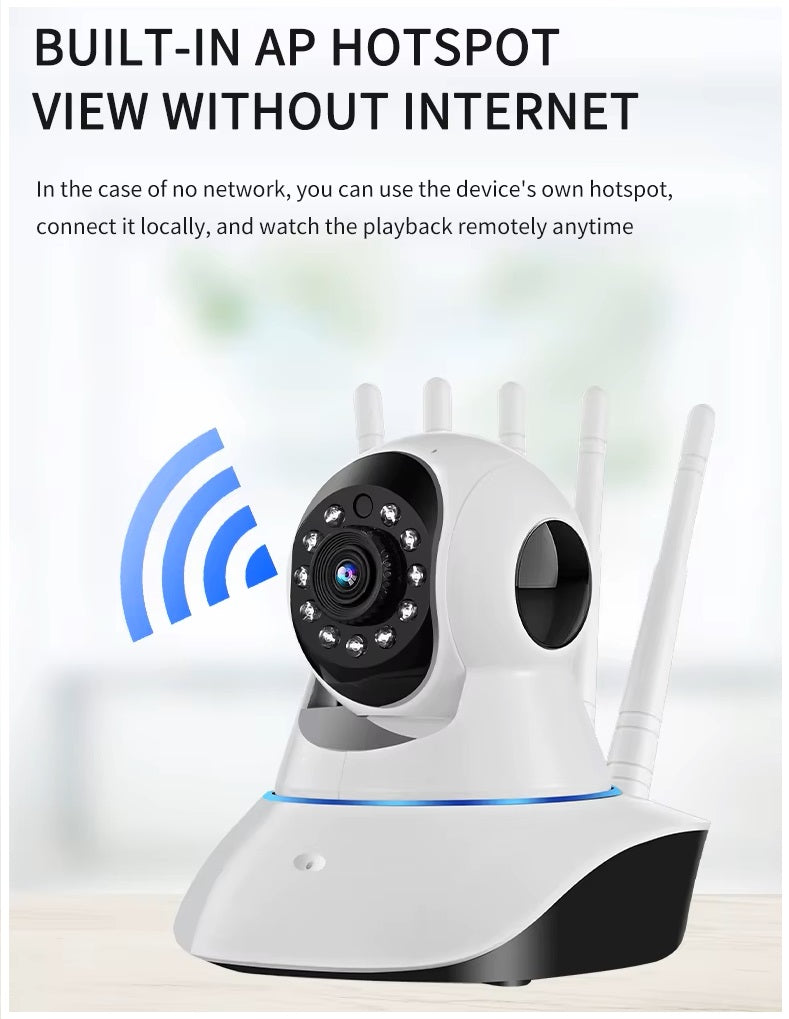 Cámara Inteligente A1 Rotación 360° Full HD 1080P y Visión Nocturna