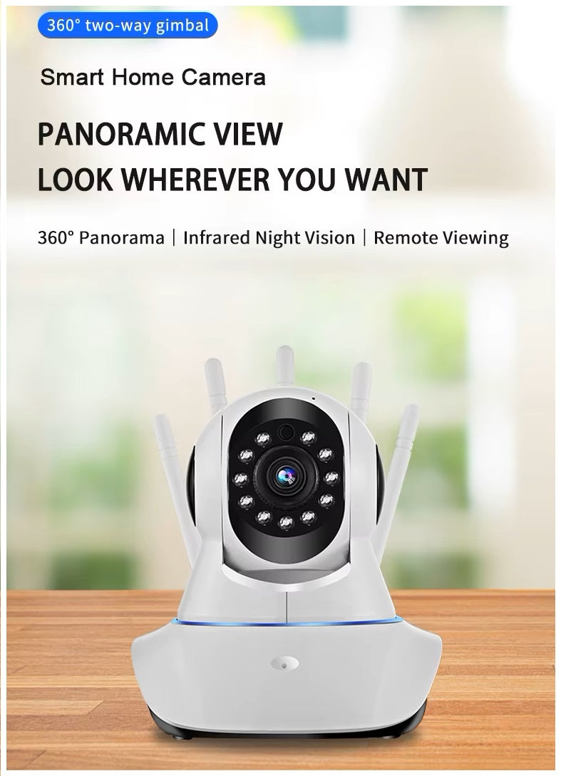 Cámara Inteligente A1 Rotación 360° Full HD 1080P y Visión Nocturna