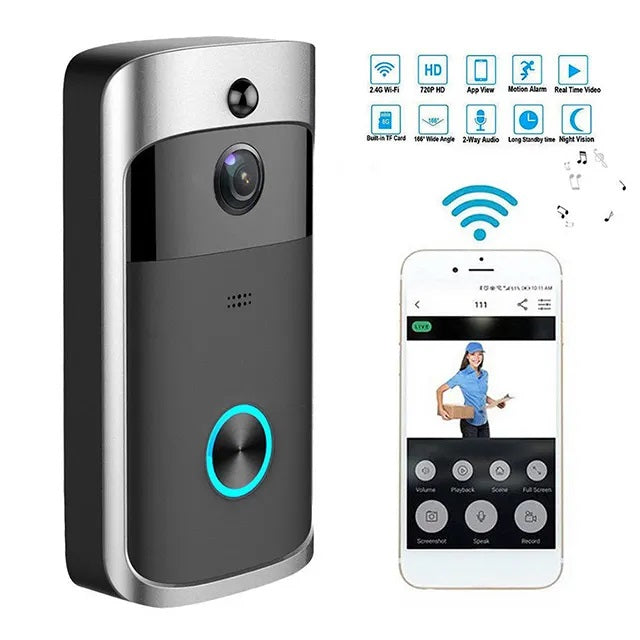 Cámara inteligente Portero Wifi DoorBell con Timbre para Smartphone