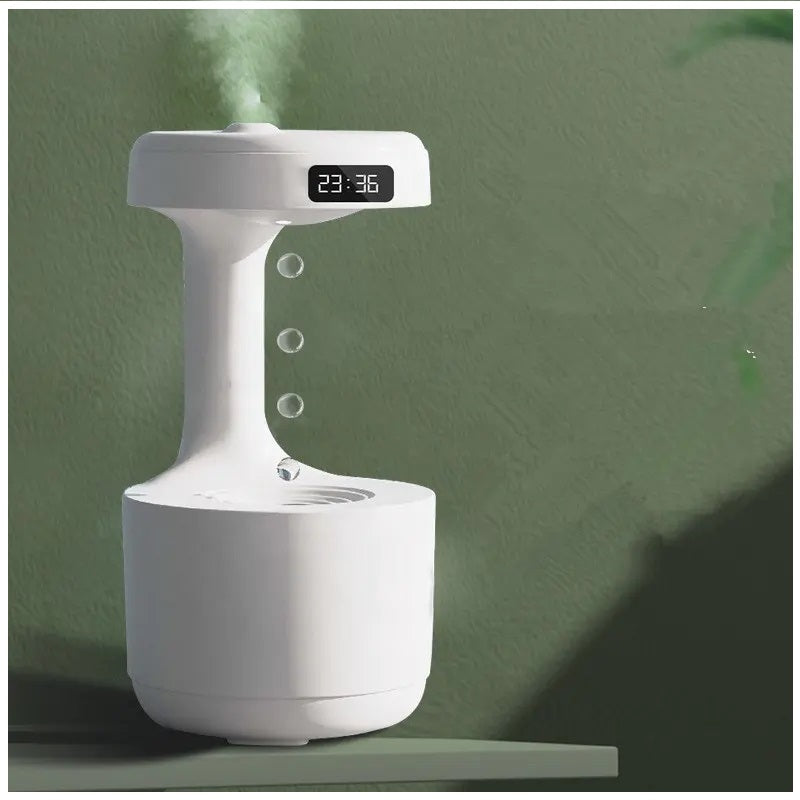 Humidificador Antigravedad Reloj, Luz Cálida y Capacidad de 600 ml