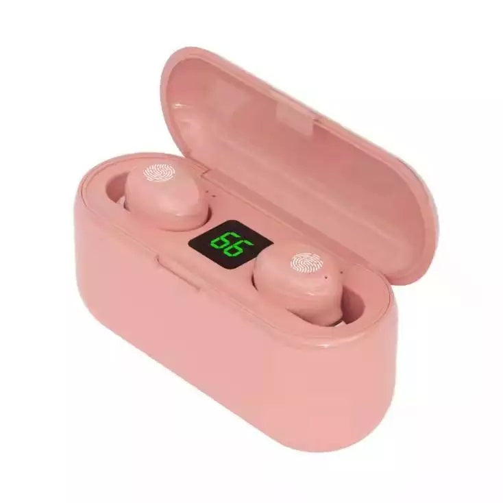 Audífonos inalámbricos Bluetooth In-Ear F9 V 5.0 ROSADO
