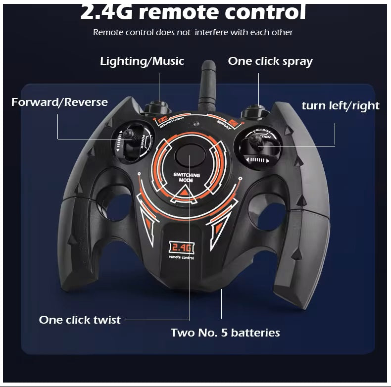 Auto Acrobático Doble Cara 4X4 RC Control Remoto Gestos 2.4G Naranjo