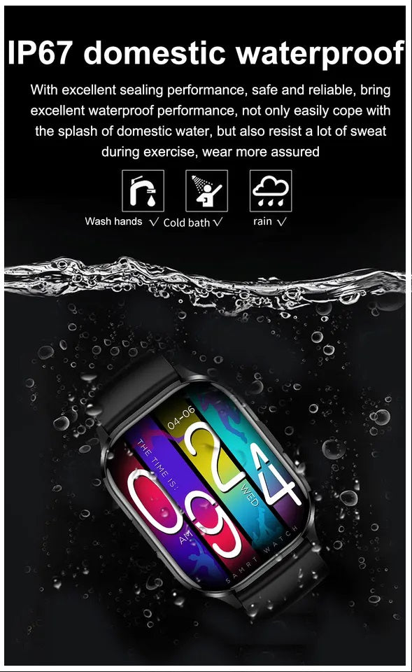 Smartwatch Pantalla AMOLED 2.01 Monitor de Ritmo Cardíaco