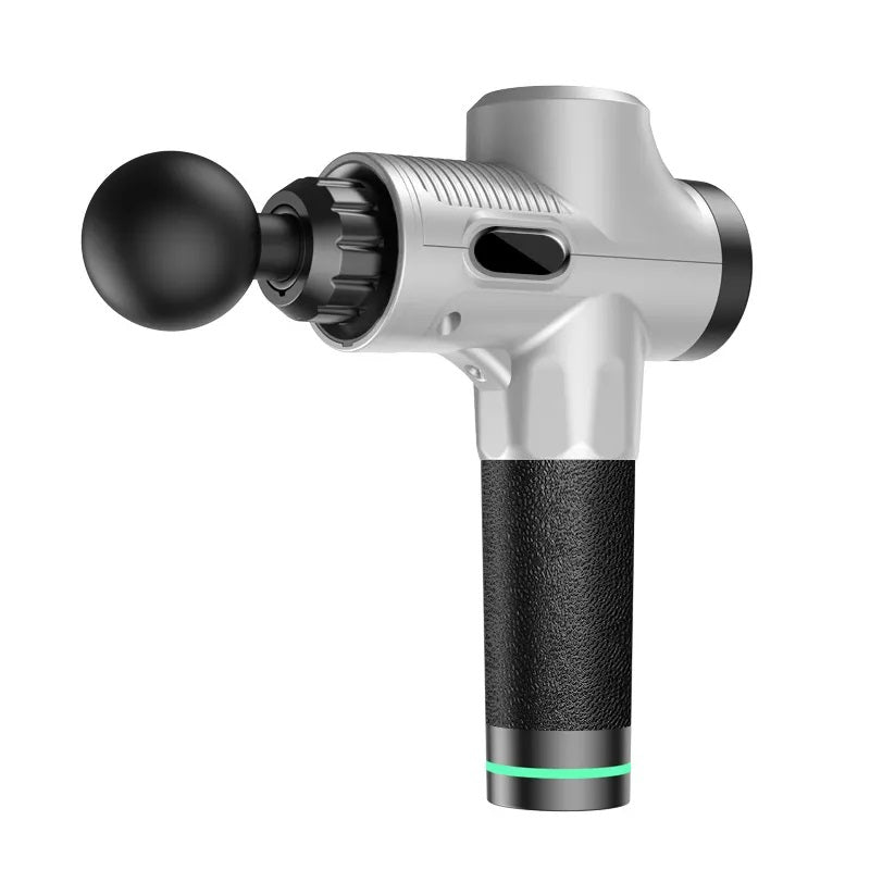 Masajeador Muscular Pistola Gun 30 Velocidades Digital 2500 mAh Gris