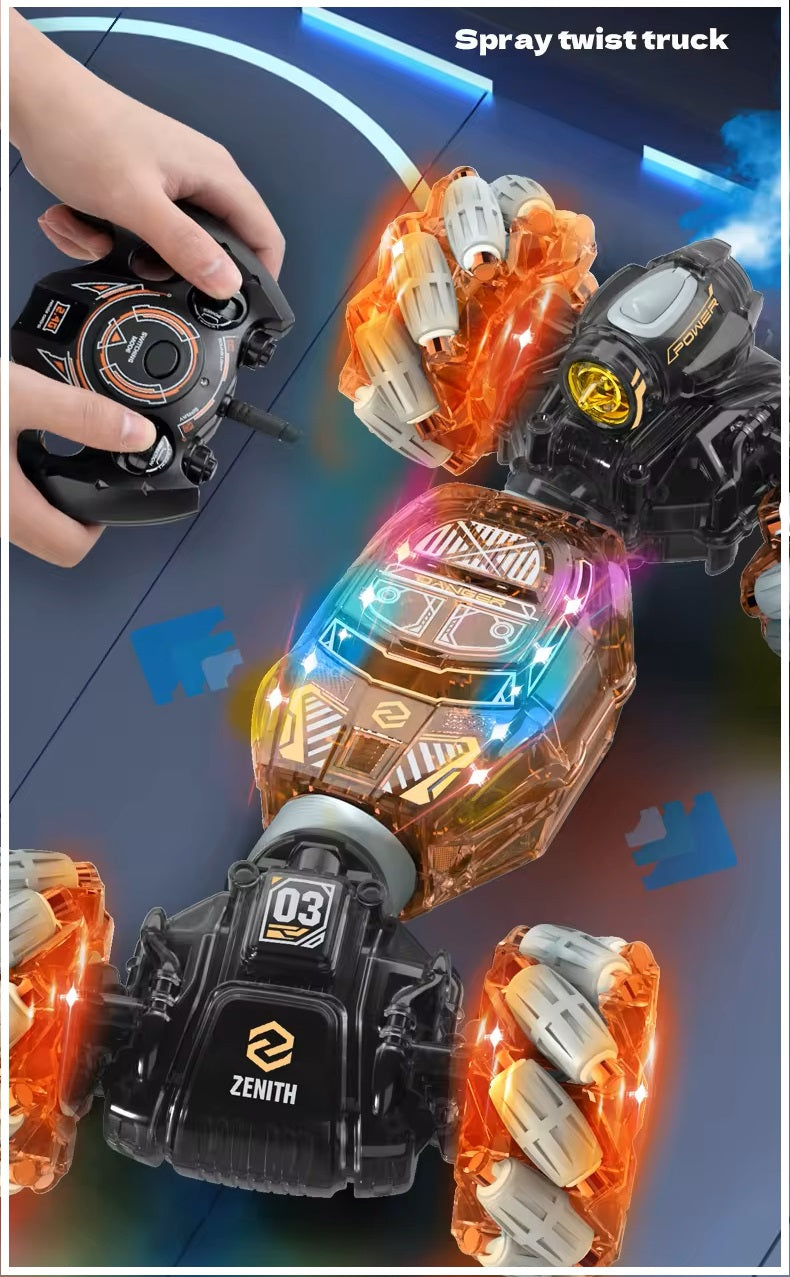 Auto Acrobático Doble Cara 4X4 RC Control Remoto Gestos 2.4G Naranjo