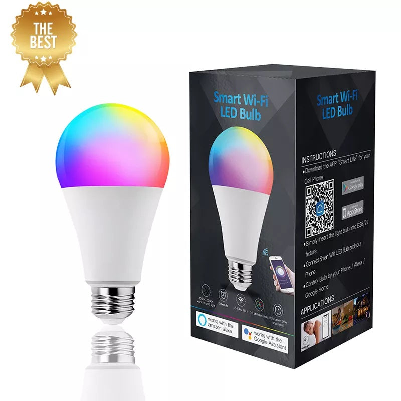 Ampolleta LED WIFI Inteligente RGB Control desde Smartphone
