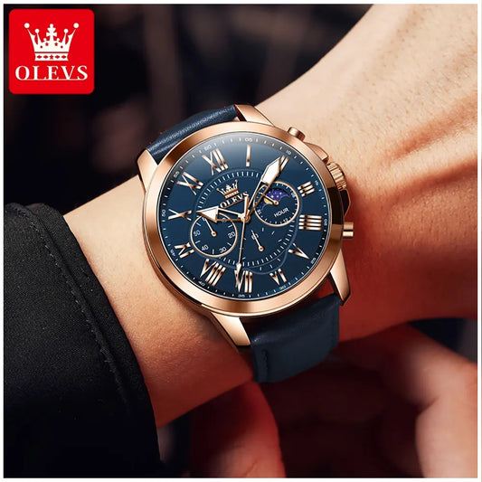 Reloj de Lujo para Hombre Fase Lunar Estilo Elegante y Deportivo