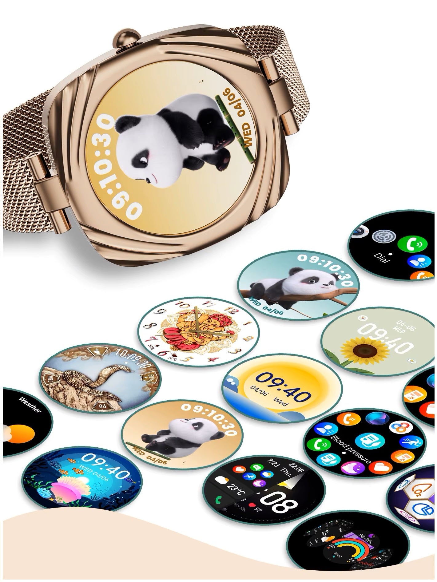 Smartwatch Reloj Inteligente Elegante AW5 Amoled 220mAh IP68 Salud