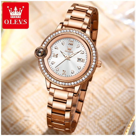 Reloj de Pulsera de Lujo para Mujer con Diamantes Resistencia al agua