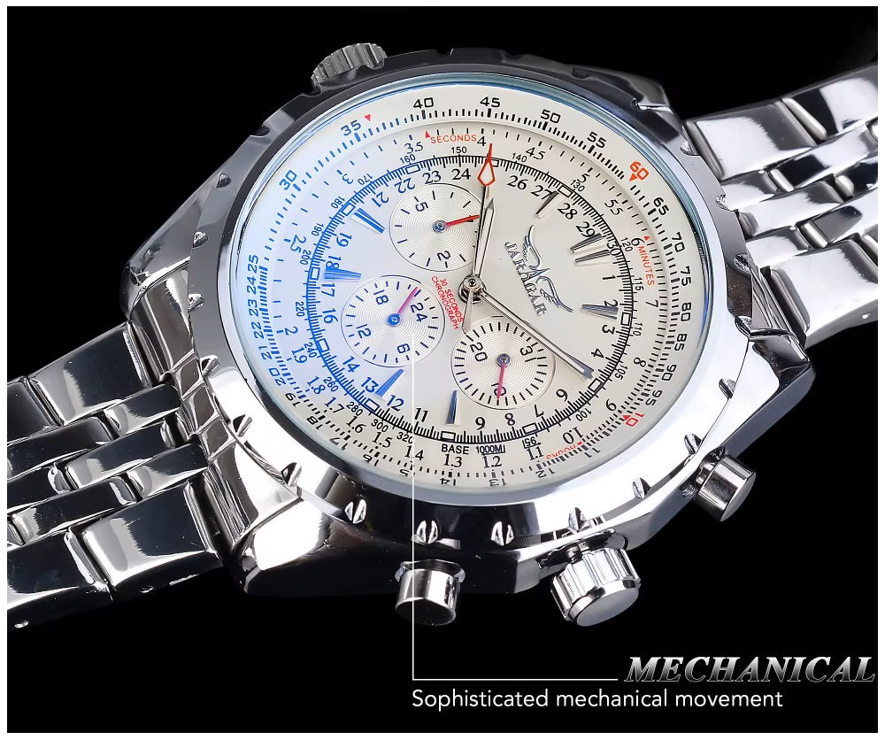 Reloj Automático Deportivo para Hombre Movimiento Mecánico Cronógrafo