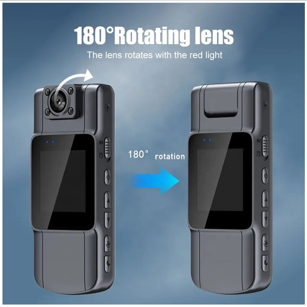 Cámara DVR Portátil Recargable Pantalla de 1,54 Visión Nocturna IP65