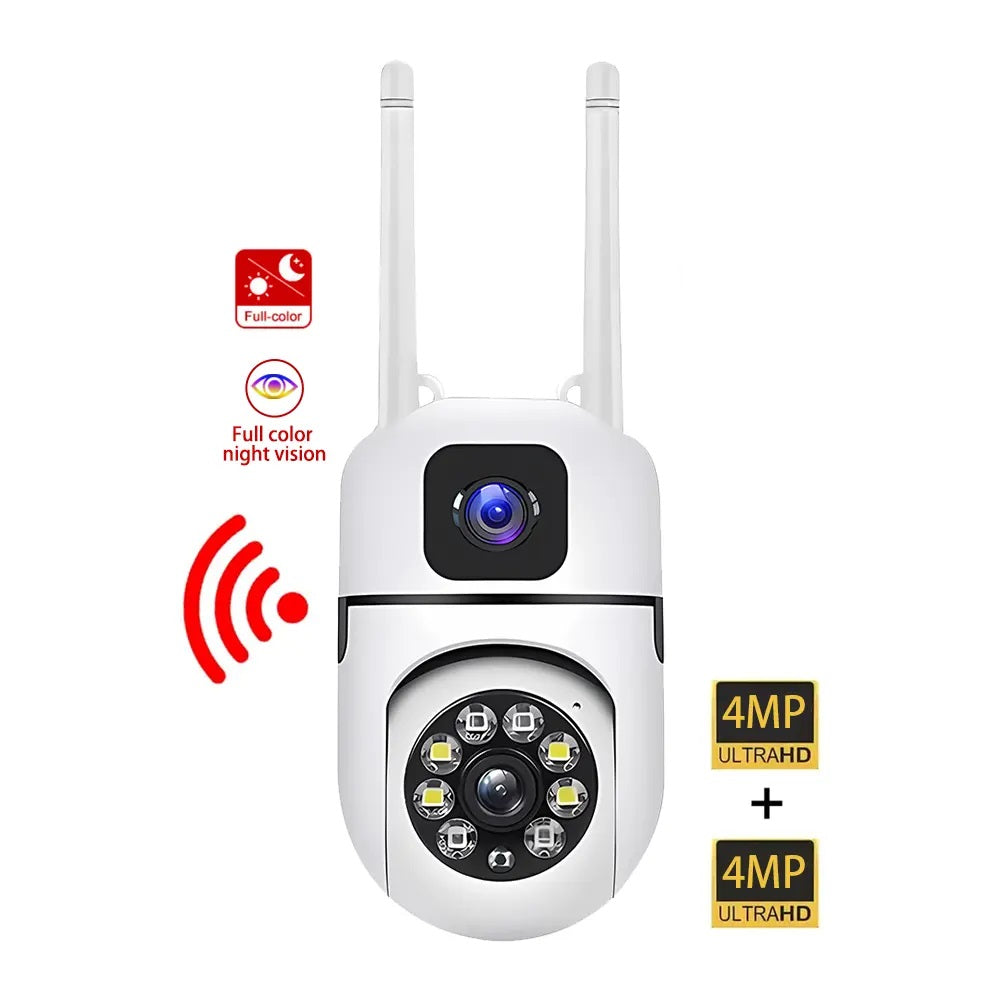 Cámara de Seguridad WiFi Lente Dual Monitoreo 360° Full HD 110° Visión