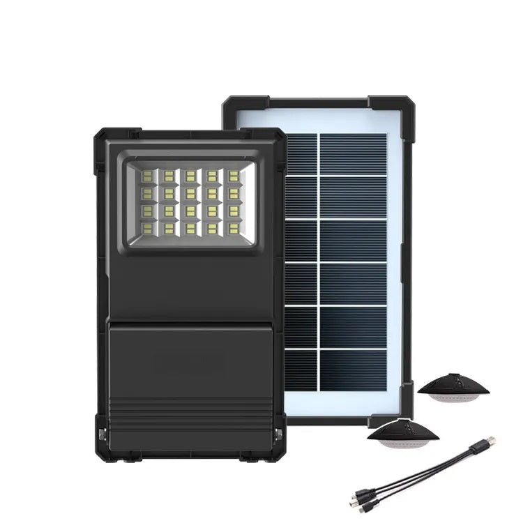 Kit Solar Portátil Panel Solar Iluminación LED y Cargador USB 30W