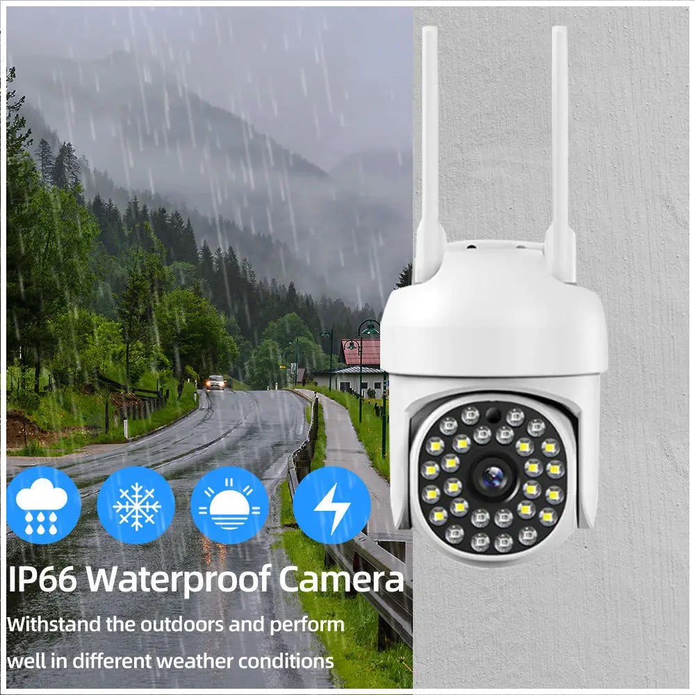 Cámara de Seguridad WiFi Monitoreo 360° Full HD 110° Visión Detección