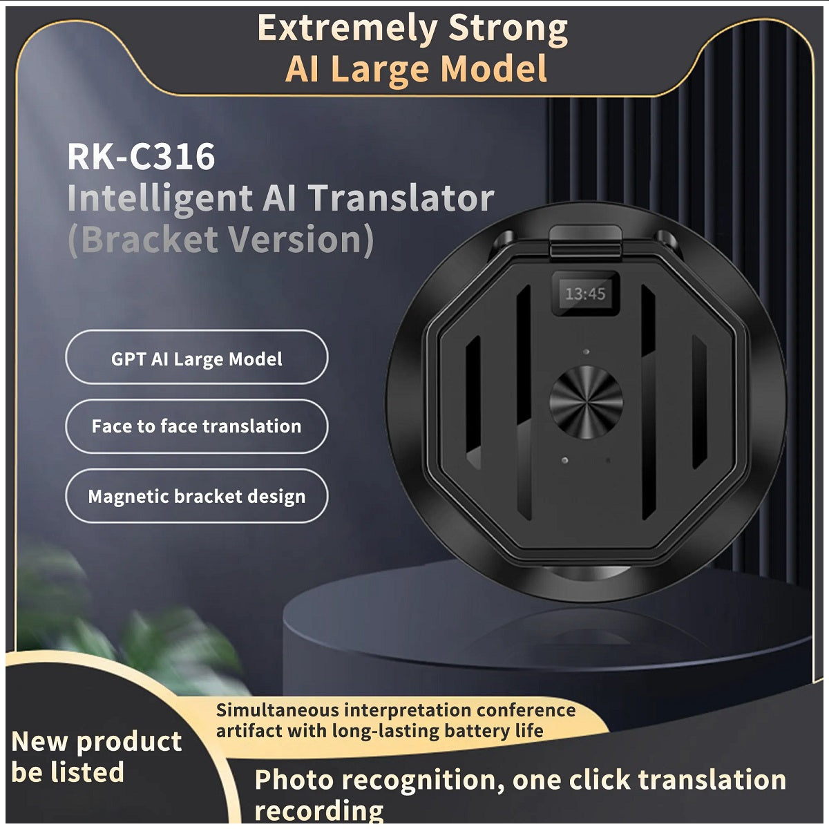 Traductor Inteligente Traducción AI Instantánea de Voz 70 Idiomas
