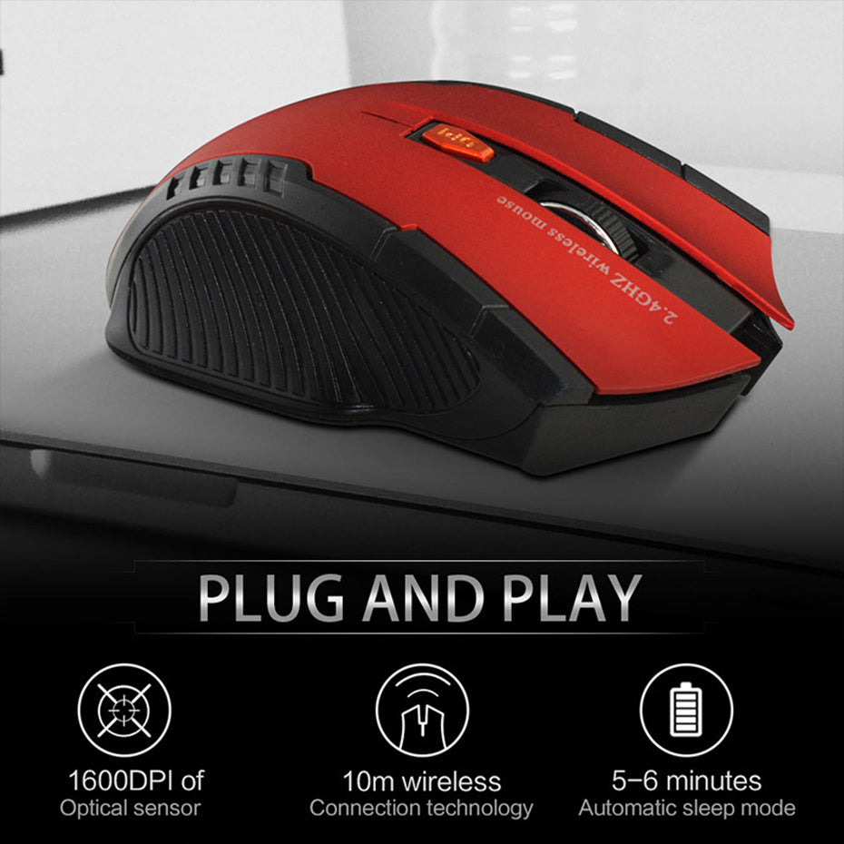 Mouse Gamer 1600 DPI Bluetooth 2.4 Ghz para Windows y Mac