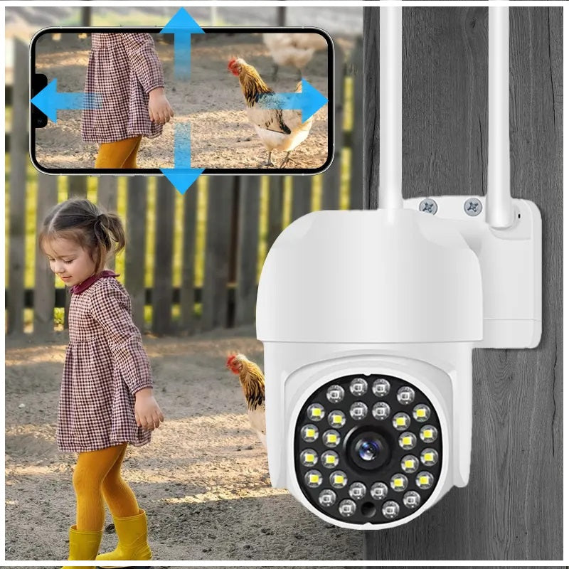 Cámara de Seguridad WiFi Monitoreo 360° Full HD 110° Visión Detección