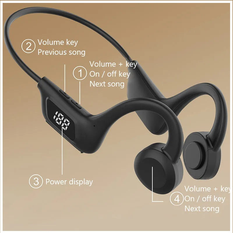 Audífonos inalámbricos Bluetooth Open-Ear Bone Conduction IPX-5
