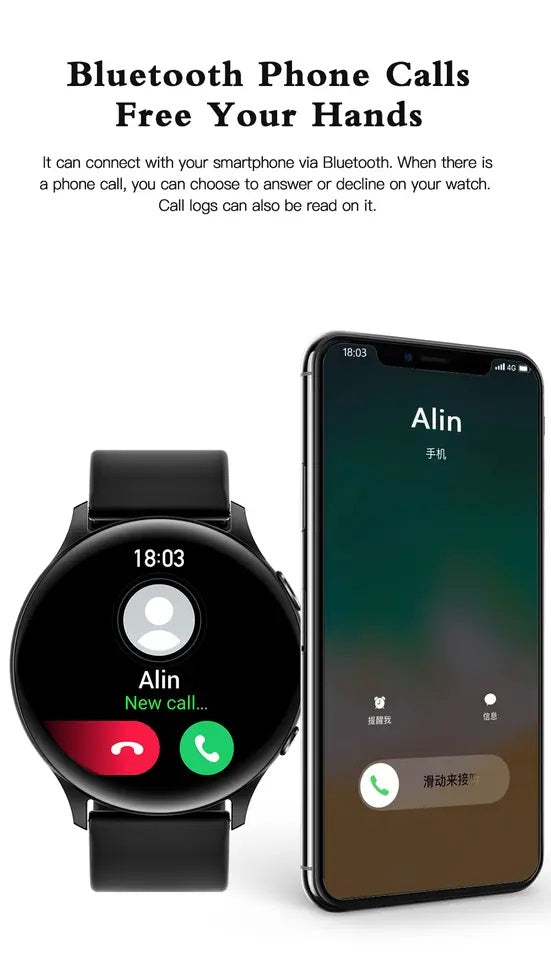 Reloj Inteligente Smartwatch Bluetooth MX15 Sports Fitness Negro